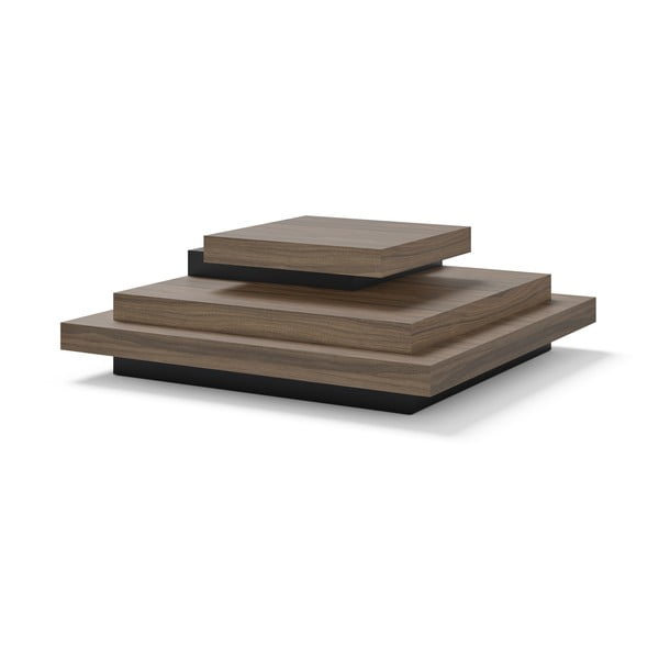 Konferenčný stolík v dekore orecha v čierno-prírodnej farbe 110x110 cm Slate – TemaHome-image-2