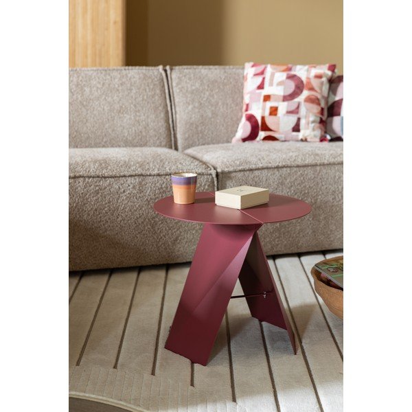 Kovový okrúhly odkladací stolík 45x46 cm Foldy – Zuiver-image-1