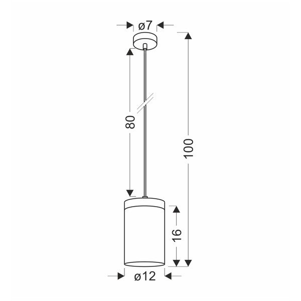 Závesné svietidlo so skleneným tienidlom v čierno-prírodnej farbe ø 12 cm Wels – Candellux Lighting-image-1