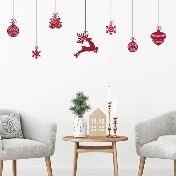 Sada 8 vianočných samolepiek Ambiance Scandinavian Christmas-image-2