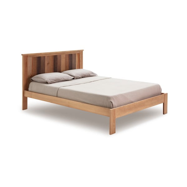 Dvojlôžková posteľ s roštom v prírodnej farbe 140x190 cm Maude – Marckeric-image-3