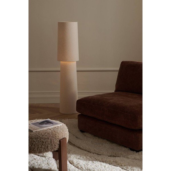 Krémovobiela stojacia lampa z materiálu bouclé (výška  119 cm) Philo – Ellos Home-image-1