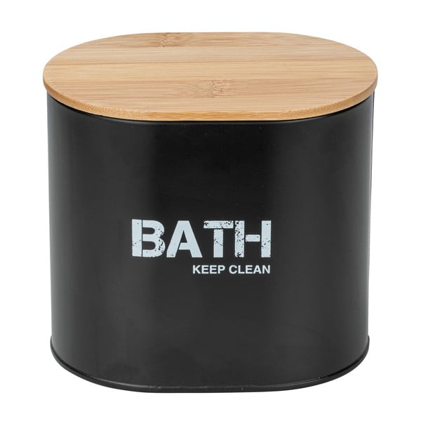 Čierna úložná kúpeľňová dóza s vrchnákom Wenko Gara-image-3