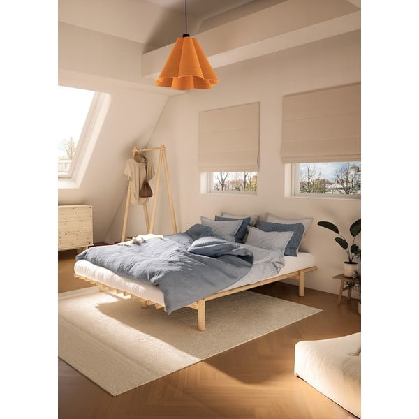 Dvojlôžková posteľ z borovicového dreva s roštom 140x200 cm Pace – Karup Design-image-1