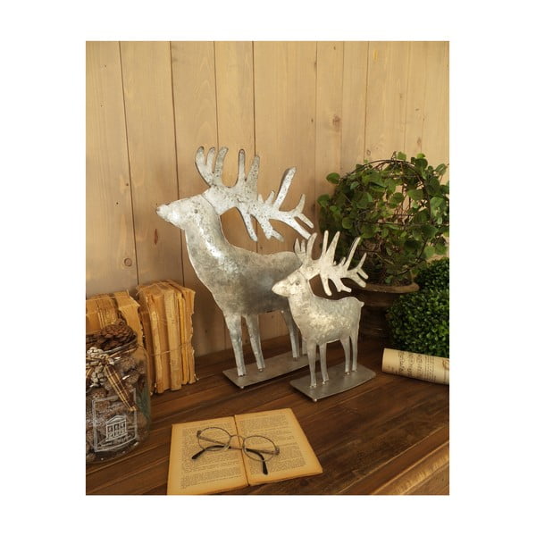 Sada 2 dekoratívnych kovových sobov Orchidea Milano Xmas Deers
