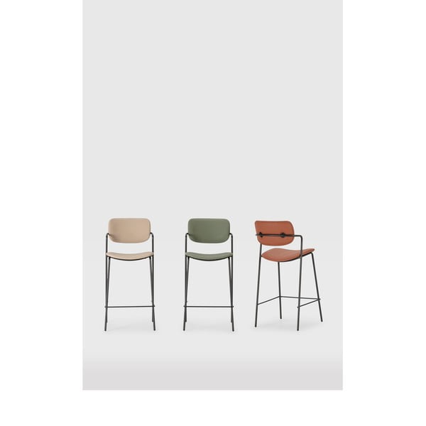 Béžové barové stoličky v súprave 2 ks (výška sedadla 68 cm) Maika – Marckeric-image-1