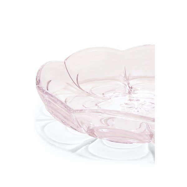 Svetloružové dezertné sklenené taniere v súprave 2 ks ø 16 cm Lily - Holmegaard-image-3