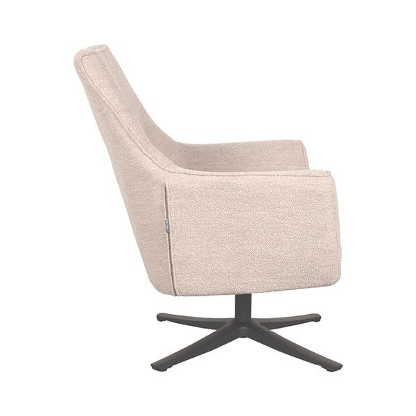 Béžové kreslo z textílie bouclé Tod – LABEL51-image-1