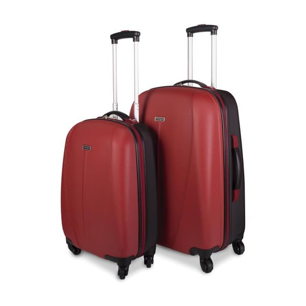 Sada 2 červených cestovných kufrov Tempo