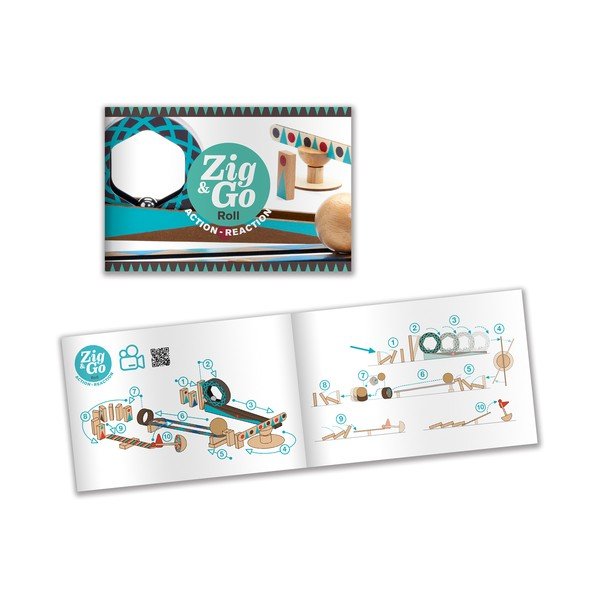 Drevená guličková dráha 28 dielikov Zig & Go - Djeco-image-1