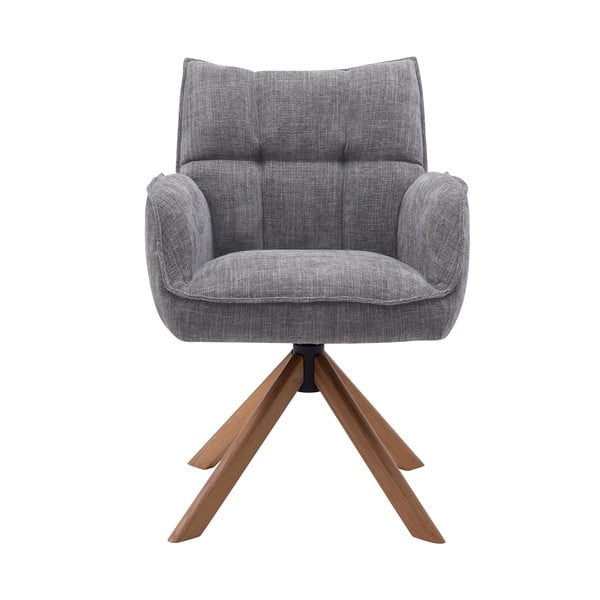 Sivé čalúnené jedálenské kreslá v súprave 2 ks Marilla – Unique Furniture-image-3