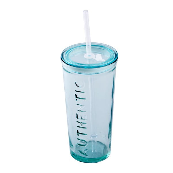Cestovný pohár z recyklovaného skla Esschert Design Authentic, 500 ml