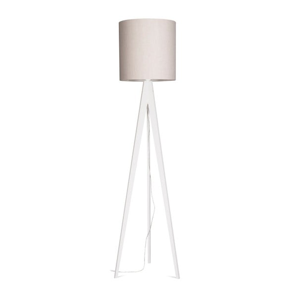 Krémová stojacia lampa 4room Artist, biela lakovaná breza, 158 cm