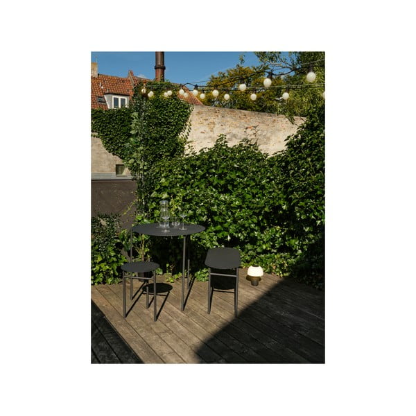 Čierna kovová stolička Disc – Zone-image-1