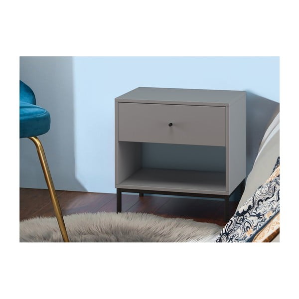 Sivý nočný stolík Celine – Støraa-image-1