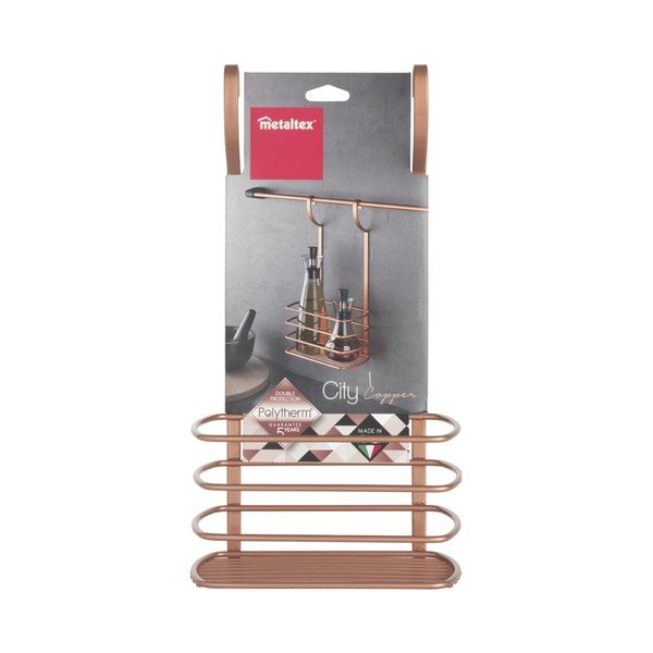Závesná polička na fľaše Metaltex Copper-image-1