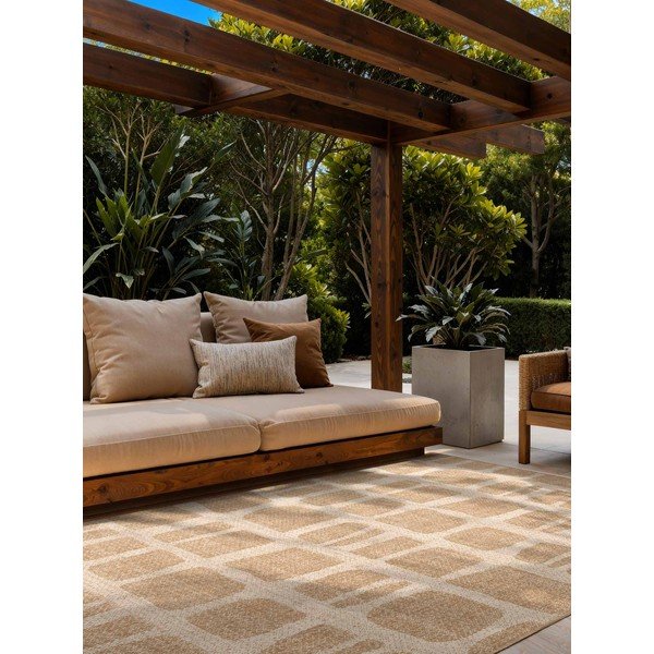 Krémovobiely/v prírodnej farbe vnútorný a vonkajší koberec 120x170 cm Haringey Ruskin – Ted Baker-image-1