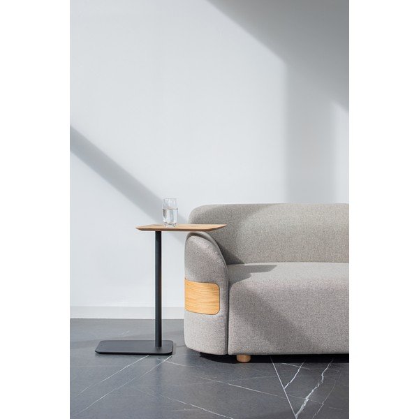 Svetlosivý modul pohovky (ľavý roh) zo zmesi vlny a ľanu Hugg - Gazzda-image-1