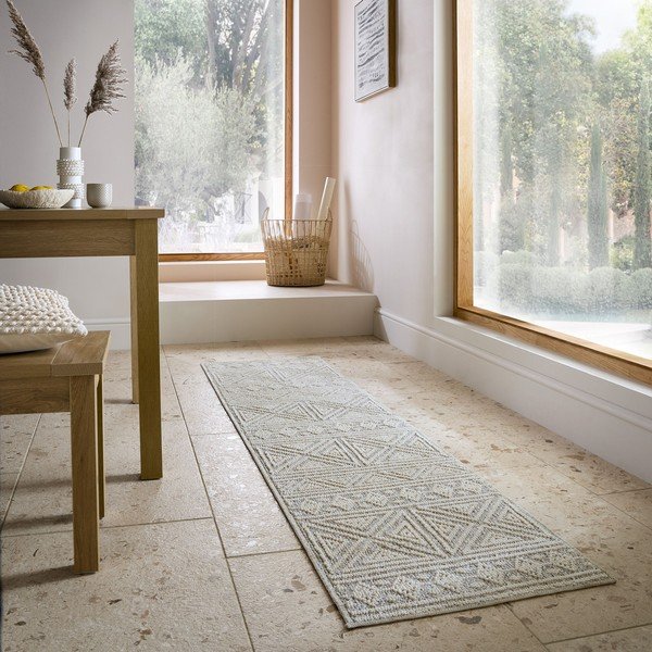 Sivý/béžový prateľný behúň 78x230 cm Lucia – Flair Rugs-image-1