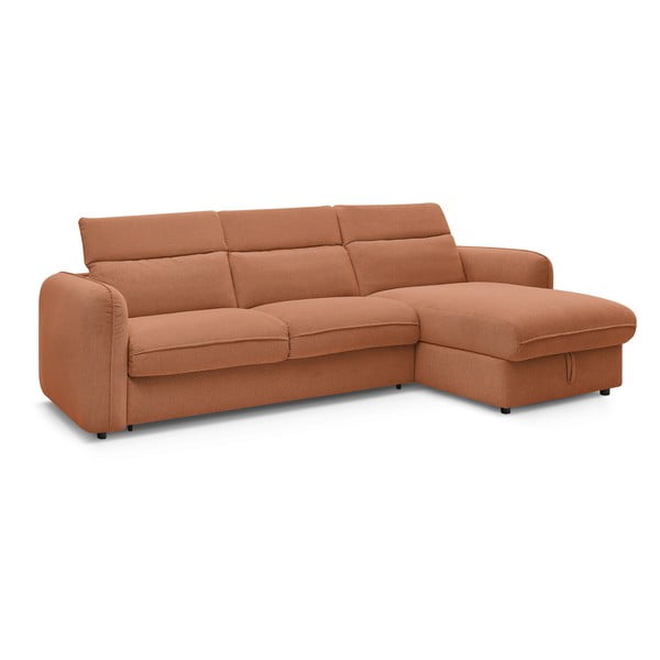 Oranžová rozkladacia rohová pohovka (variabilná) Achille – Bobochic Paris-image-4