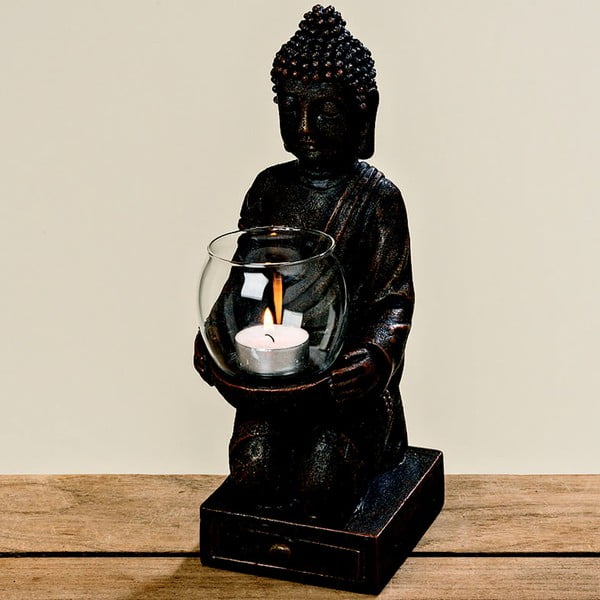 Čierny svietnik Boltze Buddha