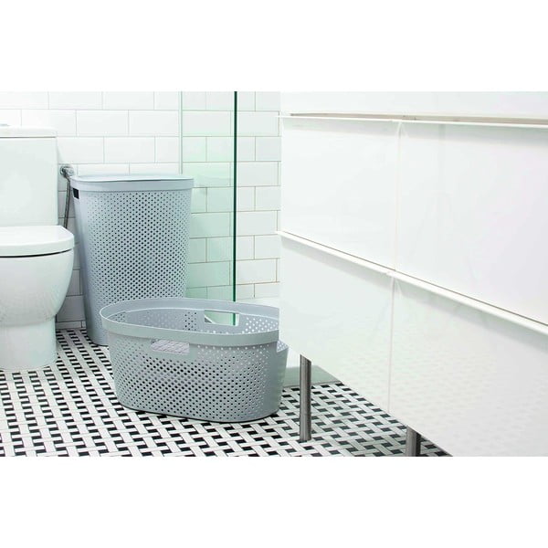 Sivý kôš na bielizeň Curver Infinity, 60 l-image-3