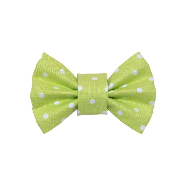 Svetlo zelený charitatívny psí motýlik s bodkami Funky Dog Bow Ties, veľ. L