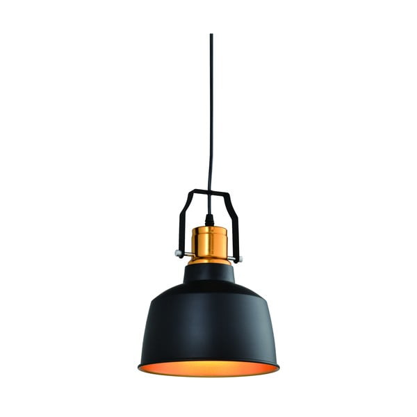 Závesné svietidlo v čierno-zlatej farbe s kovovým tienidlom ø 22 cm Monroe – GTV