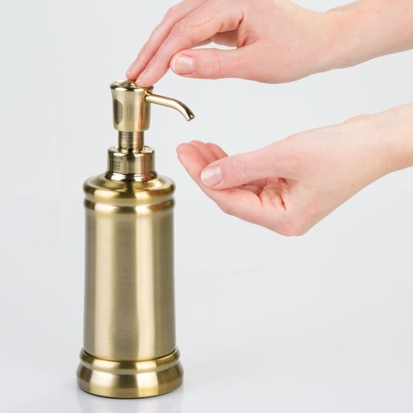Dávkovač na mydlo z antikoro ocele v zlatej farbe iDesign Sutton-image-1