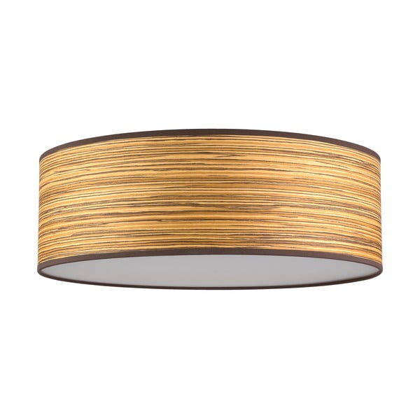 Hnedé stropné svietidlo z drevenej dyhy Sotto Luce Ocho XL, ⌀ 45 cm
