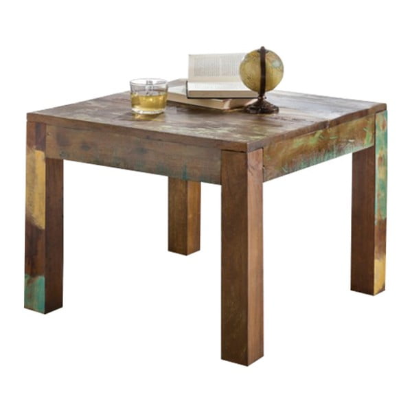 Jedálenský stôl z recyklovaného mangového dreva Skyport KALKUTTA, 60 x 60 cm