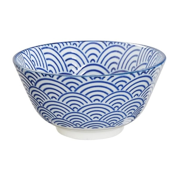 Modrá porcelánová miska na ryžu Tokyo Design Studio Wave, ⌀ 12 cm
