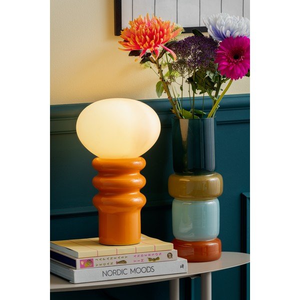 Oranžová keramická stolová lampa (výška  33,5 cm) Catania Aro – Leitmotiv-image-1