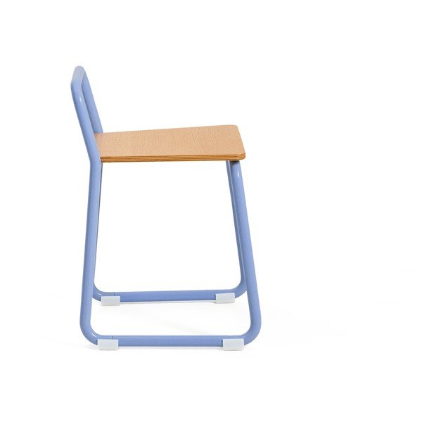 Modrá kovová detská stolička Tinn – Kave Home-image-3