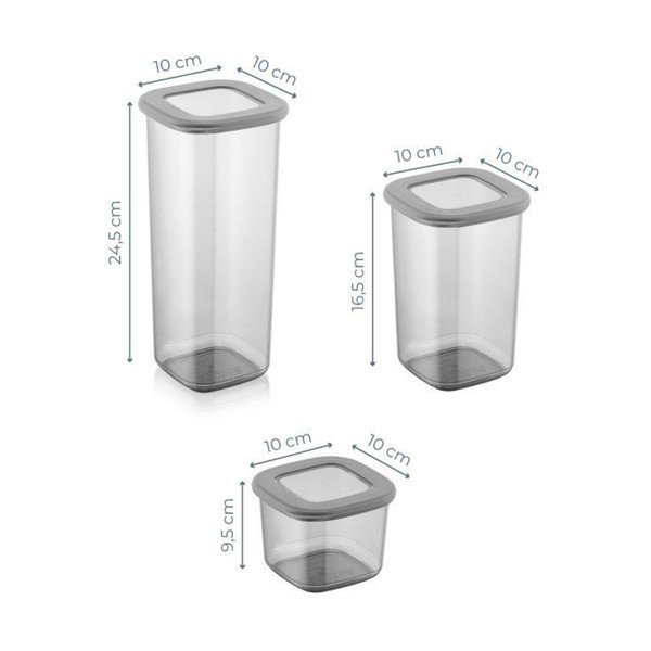 Plastové dózy v súprave 24 ks na potraviny Fresco – Hermia-image-2