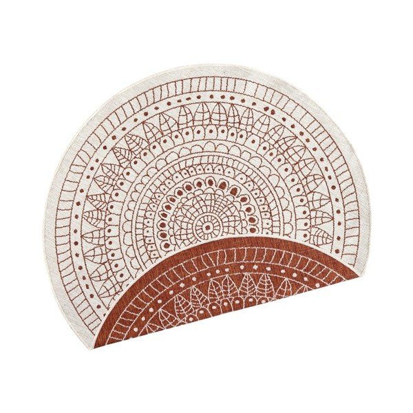 Červený vonkajší koberec NORTHRUGS Porto, ø 140 cm