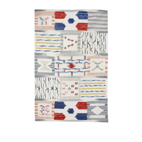 Ručne tkaný koberec Kayoom Ravish 222 Elfenbein Multi, 80 × 150 cm