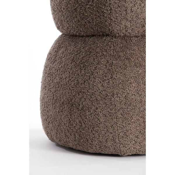 Hnedý taburet z textílie buklé Leyla – Light & Living-image-4