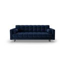 Tmavomodrá zamatová rozkladacia/s úložným priestorom pohovka 222 cm Bali – Cosmopolitan Design