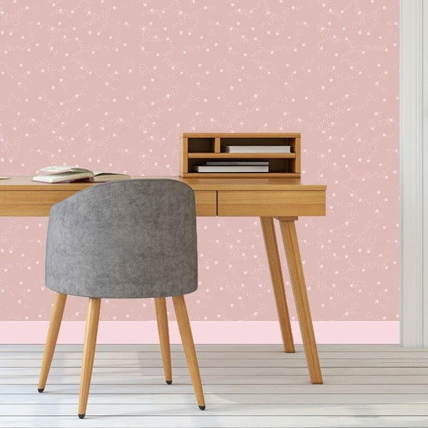 Ružová tapeta do detskej izby Art For Kids Constellation, 48 × 1000 cm-image-1