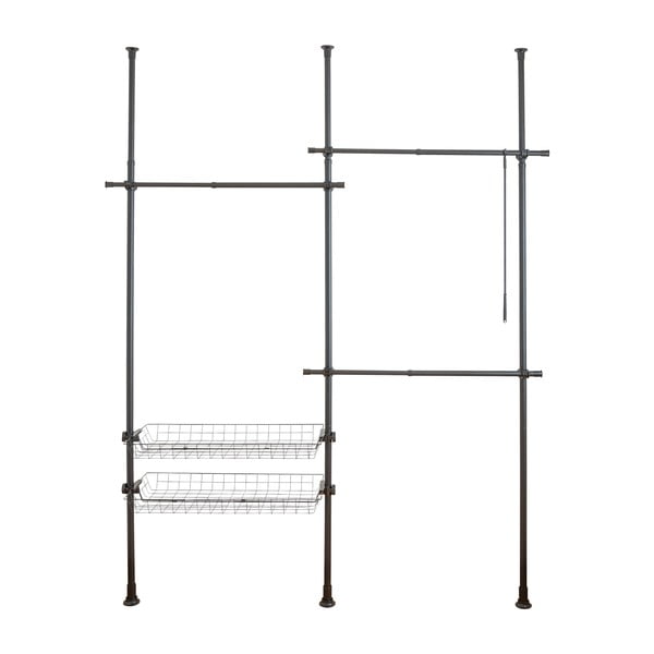 Čierny kovový teleskopický stojan na oblečenie Herkules – Wenko-image-4