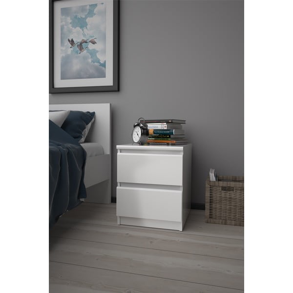 Biely nočný stolík Naia - Tvilum-image-1