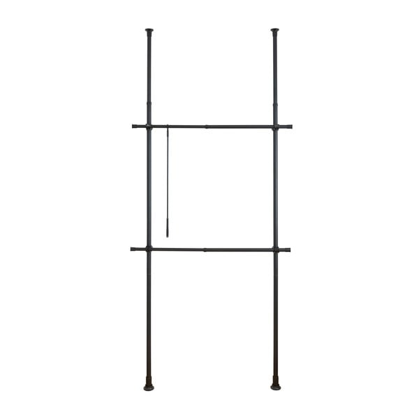 Čierny kovový teleskopický stojan na oblečenie Herkules – Wenko-image-3