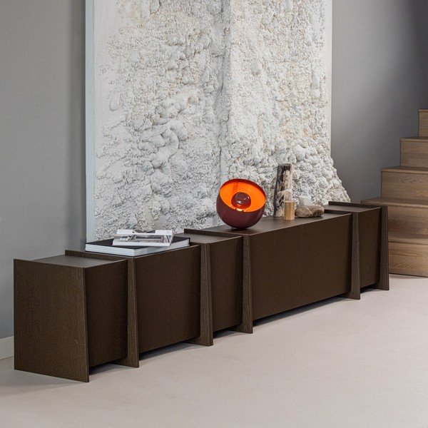 Tmavohnedý TV stolík v dekore jaseňa 102x53x44 cm Brock – WOOOD-image-1