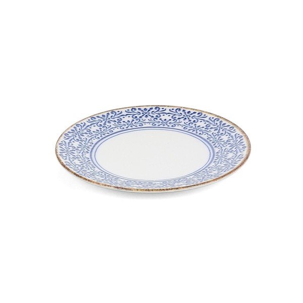 Biely/modrý dezertný porcelánový tanier ø 16 cm Azul – BonBistro-image-2