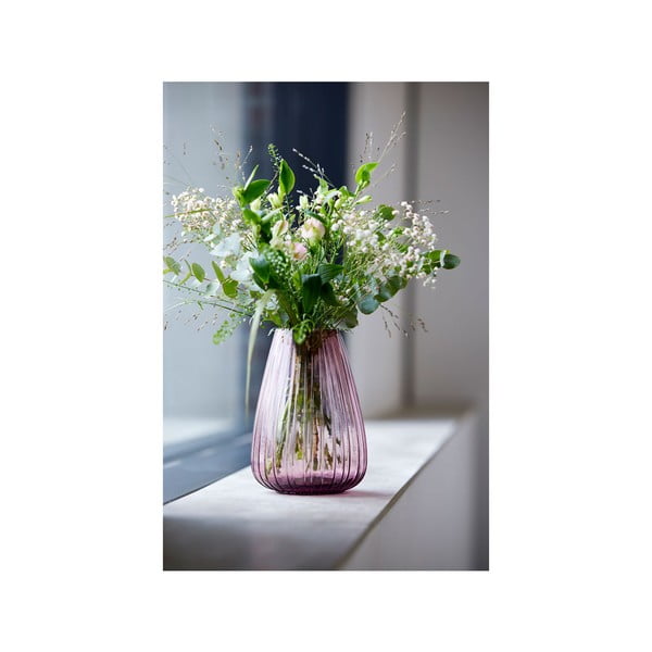 Ružová sklenená váza Bitz Kusintha, výška 22 cm-image-4