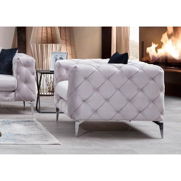 Svetlosivé kreslo Como – Artie-image-2