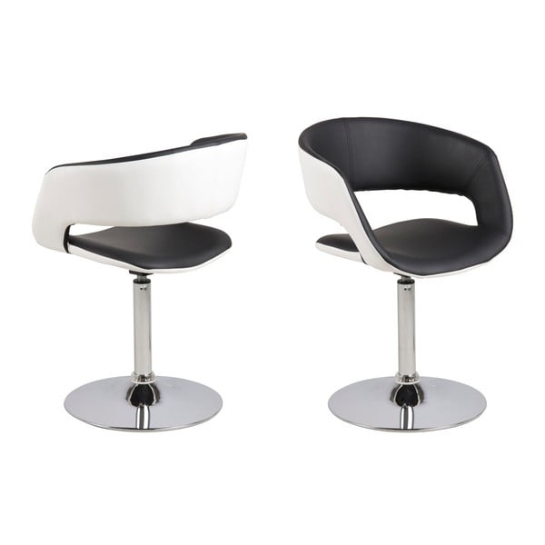 Čierno-biela jedálenská stolička Actona Grace-image-1