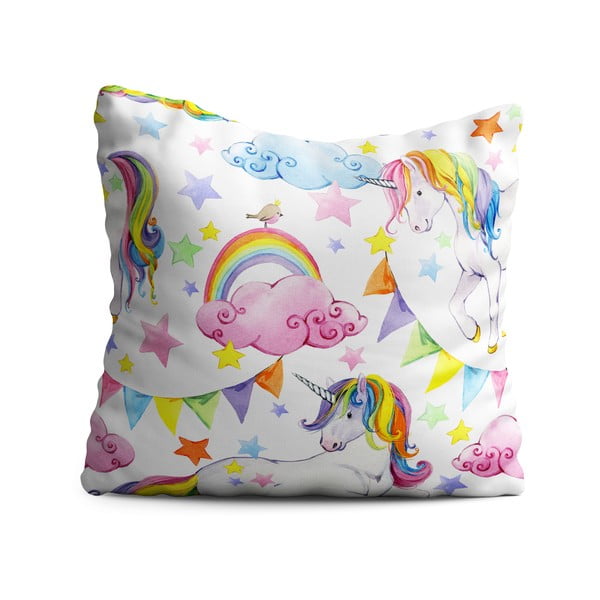 Detský vankúš OYO Kids Colorful Unicorn Pattern, 40 x 40 cm