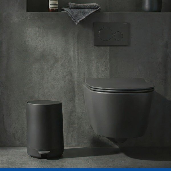Čierny pedálový plastový odpadkový kôš 5 l Fablo – Wenko-image-2